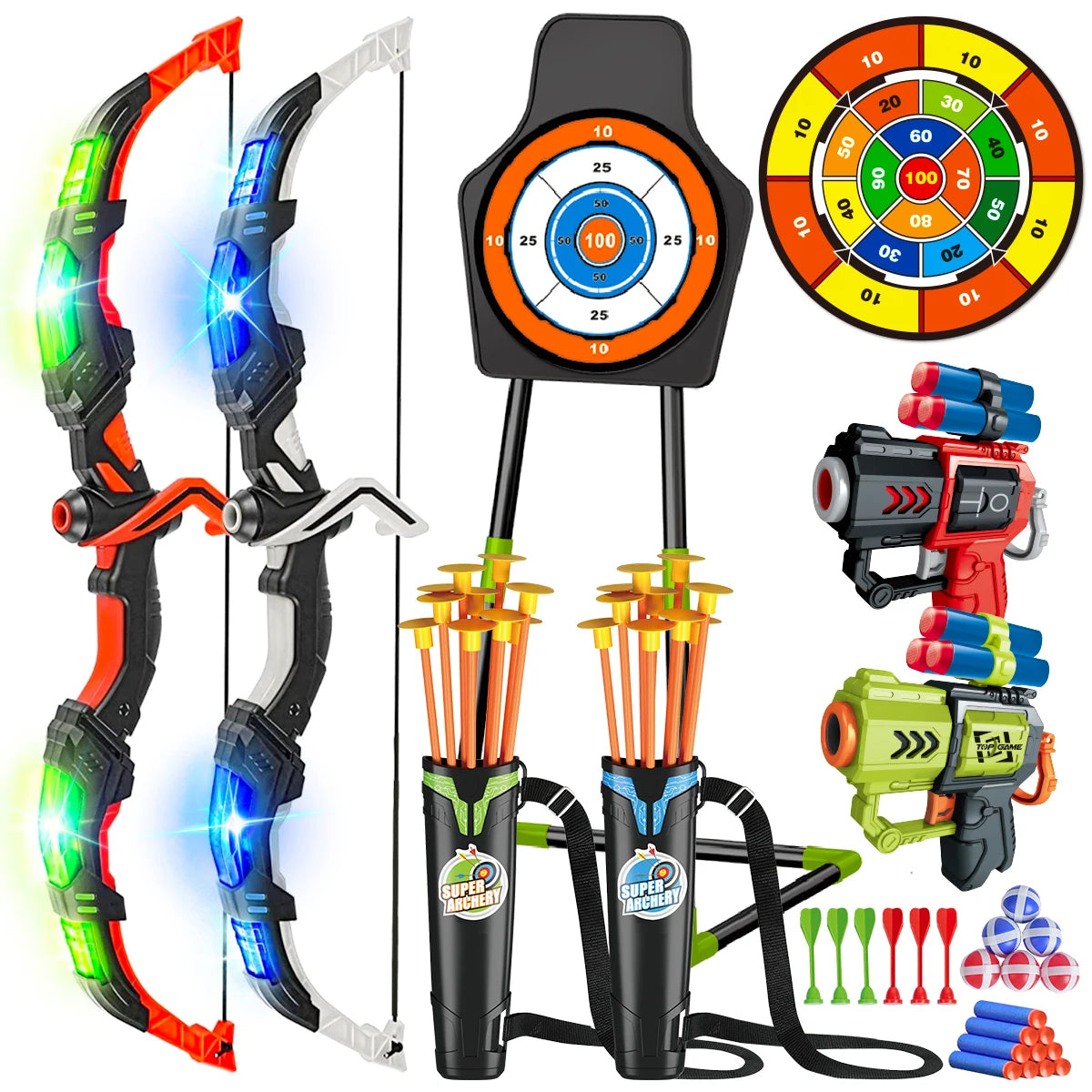 VATOS Bow Arrow Toy For Kids Archery Target Games