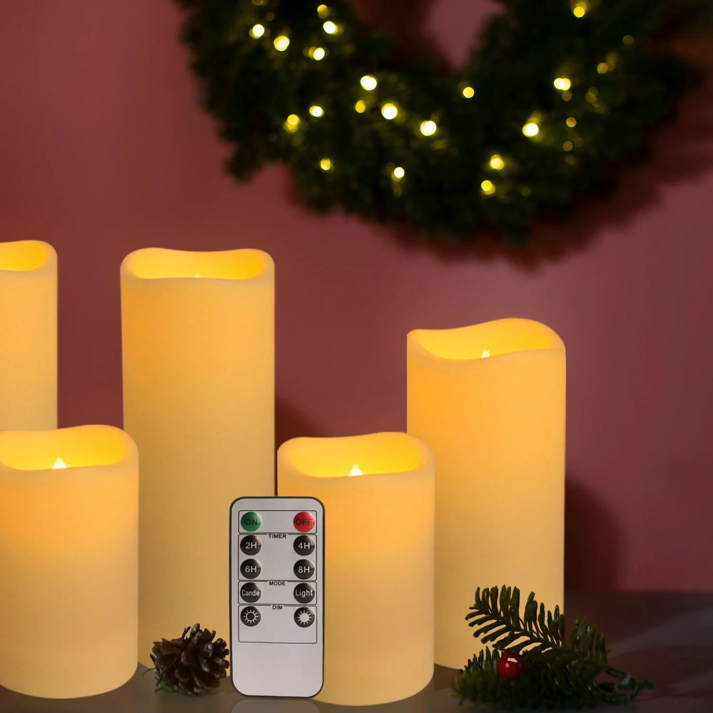 Waterproof Indoor Flameless LED Candle Lights Set