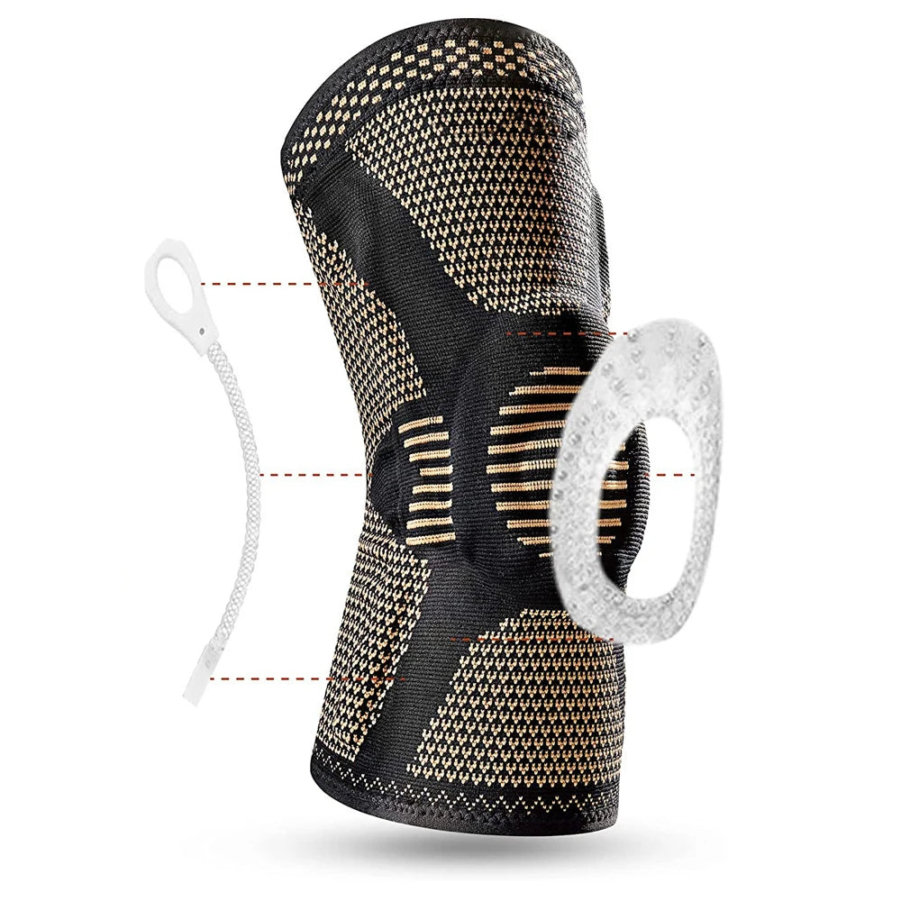 Orthopedic Knee Brace Support Copper Nylon Patella Protector
