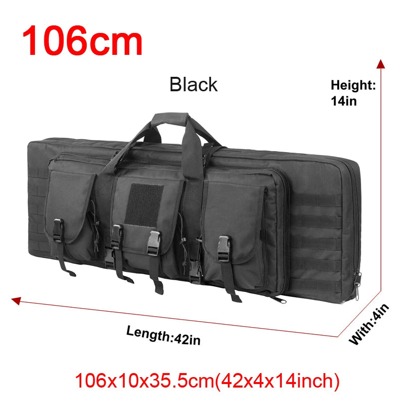 LQARMY Tactical Double Rifle Case With MOLLE Bag