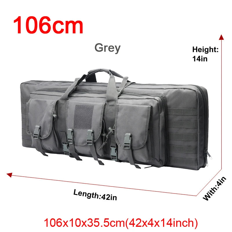 LQARMY Tactical Double Rifle Case With MOLLE Bag