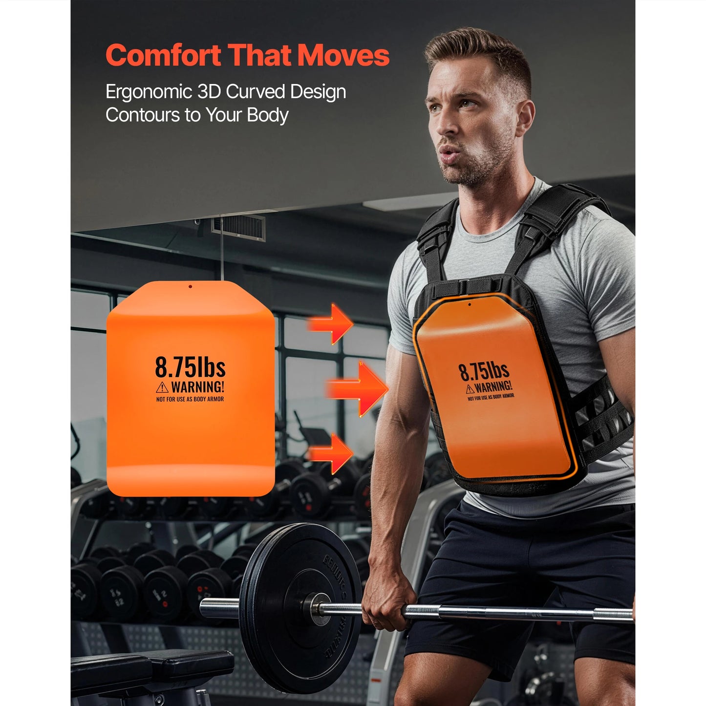 SucceBuy Curved Weight Vest Plates For Training