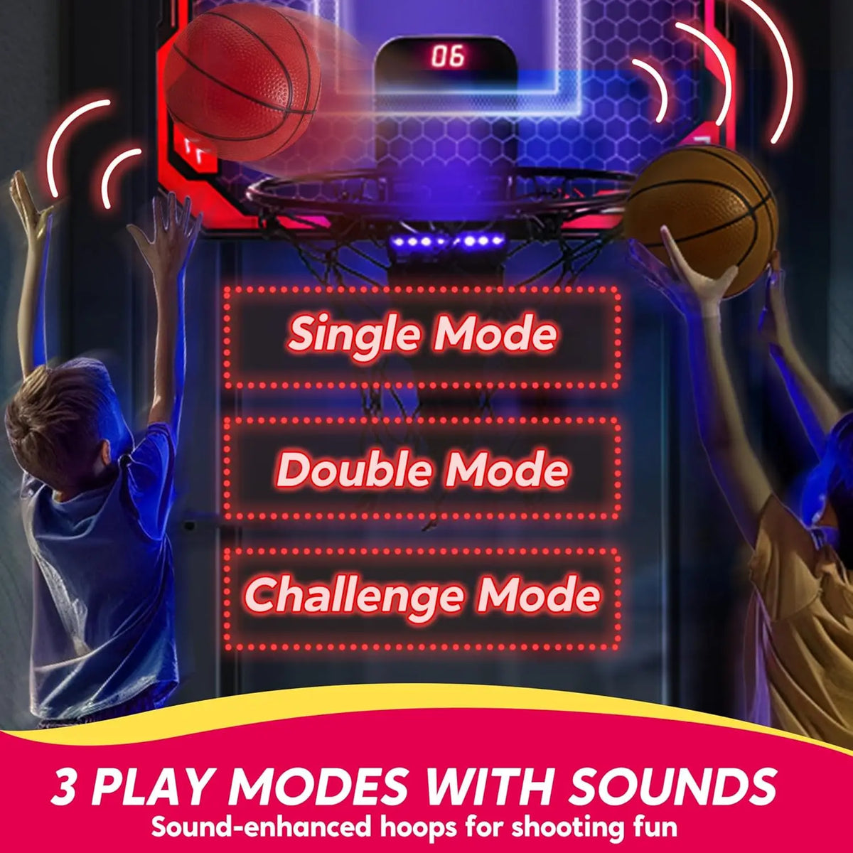 Joyfy Led Indoor Basketball Hoop For Kids