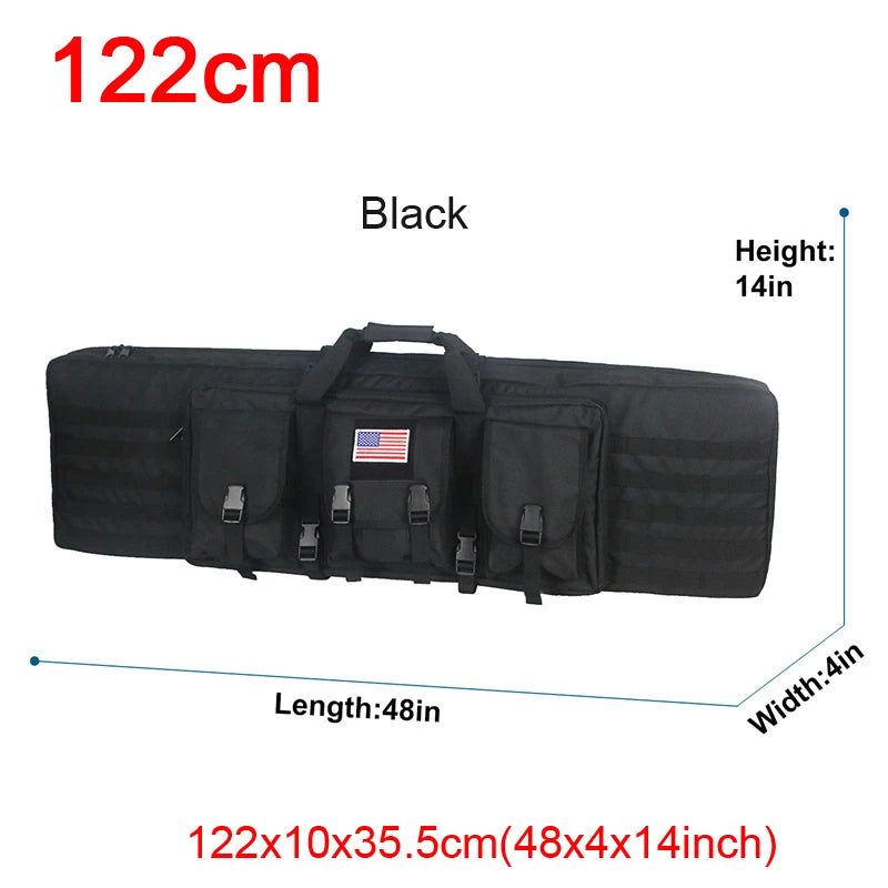 LQARMY Tactical Double Rifle Case With MOLLE Bag