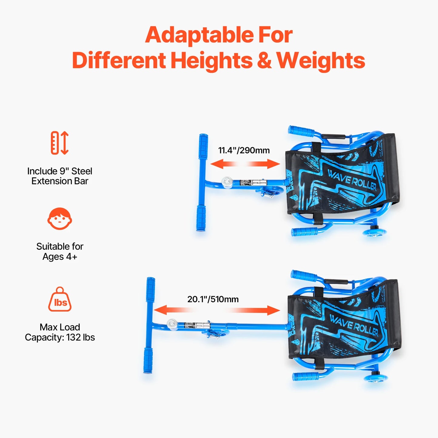 SucceBuy Zig Zag Motion Ride On Scooter Swing