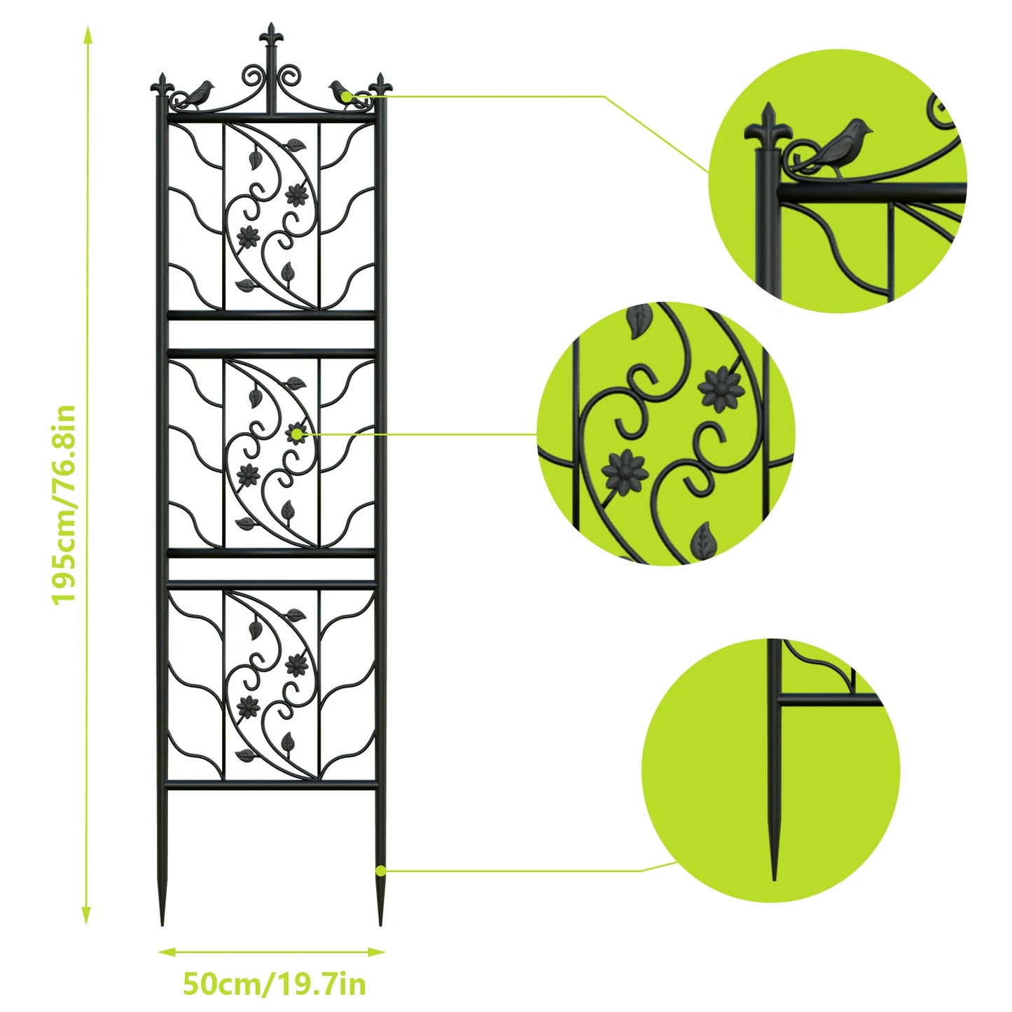Metal Garden Trellis Lattice Panel For Climbing Flowers
