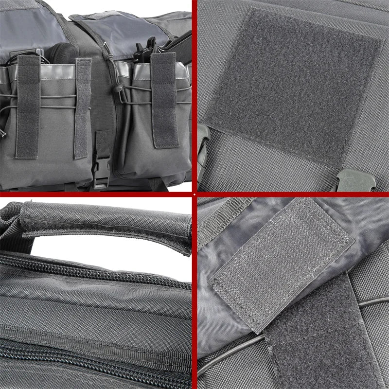 LQARMY Tactical Double Rifle Case With MOLLE Bag