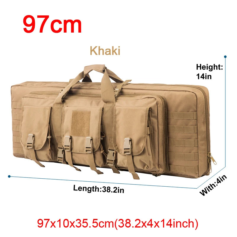 LQARMY Tactical Double Rifle Case With MOLLE Bag