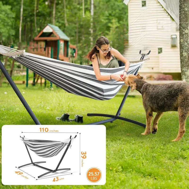 Gyroor 600 Lb Capacity Adjustable Hammock Stand, Outdoor