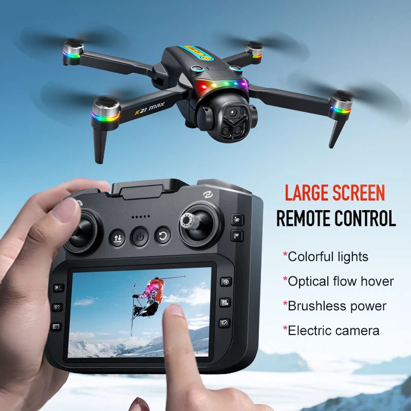 ZNYLRYON Foldable Brushless Drone With Screen Remote