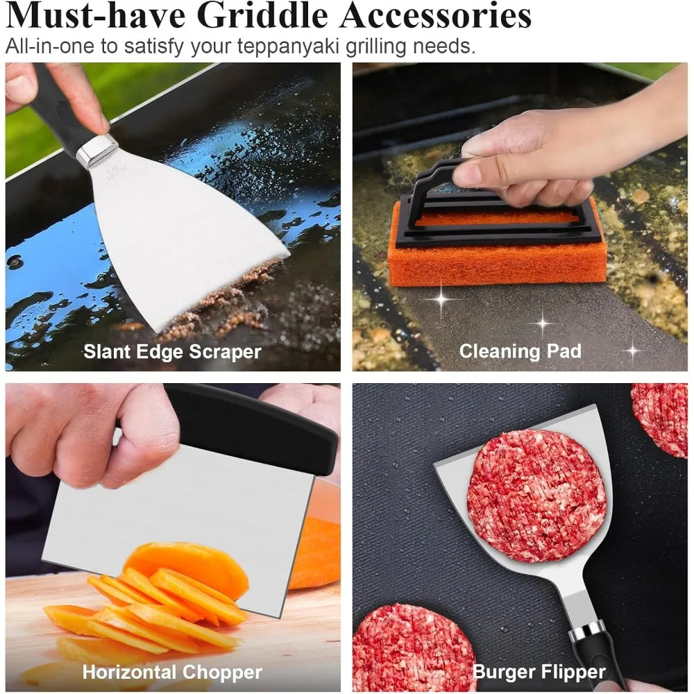 NBVCX 27-Piece Griddle Tool Kit With Spatula And Patty Maker