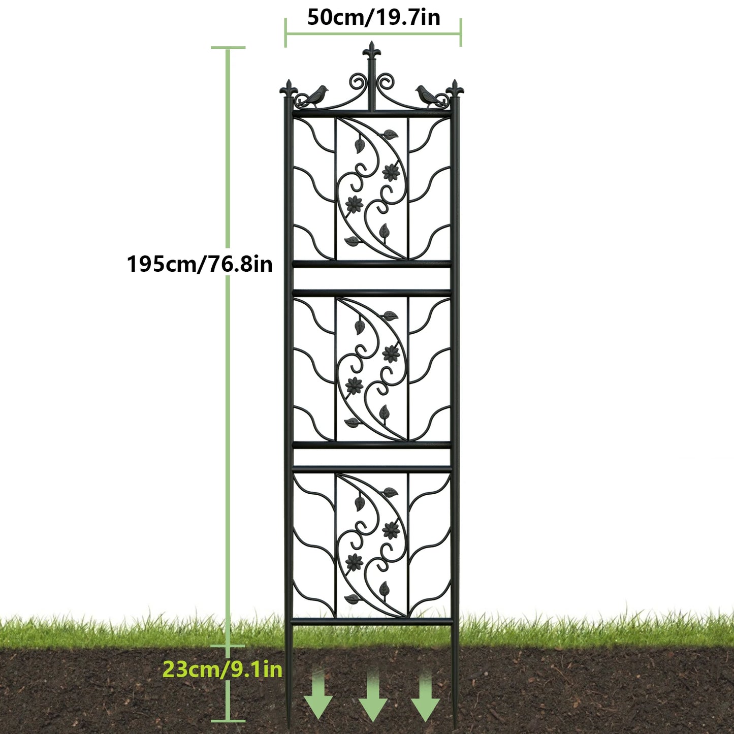 Metal Garden Trellis Lattice Panel For Climbing Flowers
