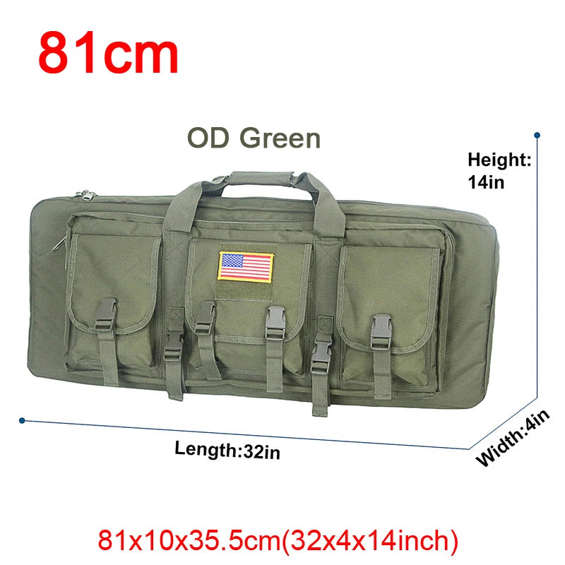 LQARMY Tactical Double Rifle Case With MOLLE Bag