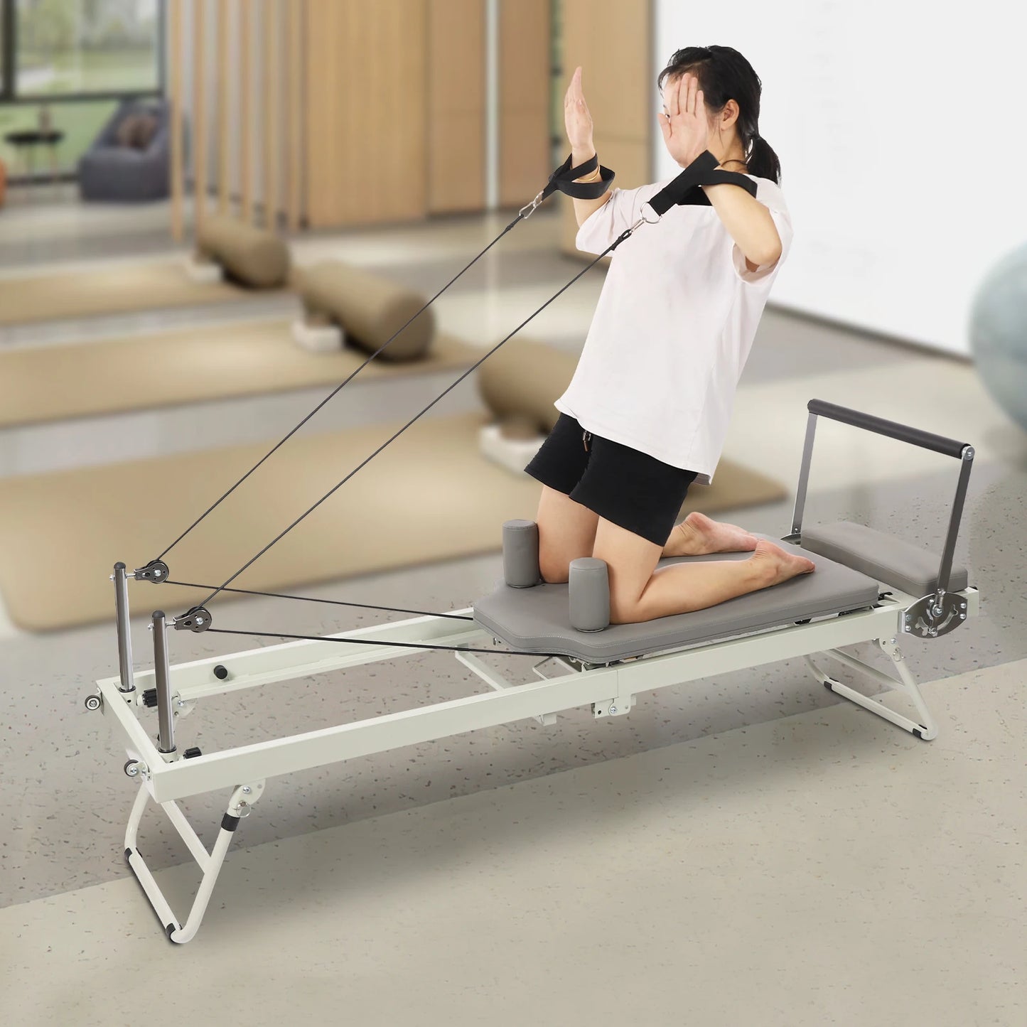 Foldable Pilates Reformer Machine for Home Fitness Equipment