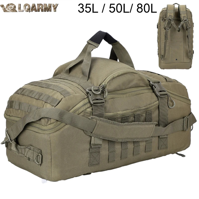 LQARMY Outdoor Tactical Backpack for Hiking and Camping