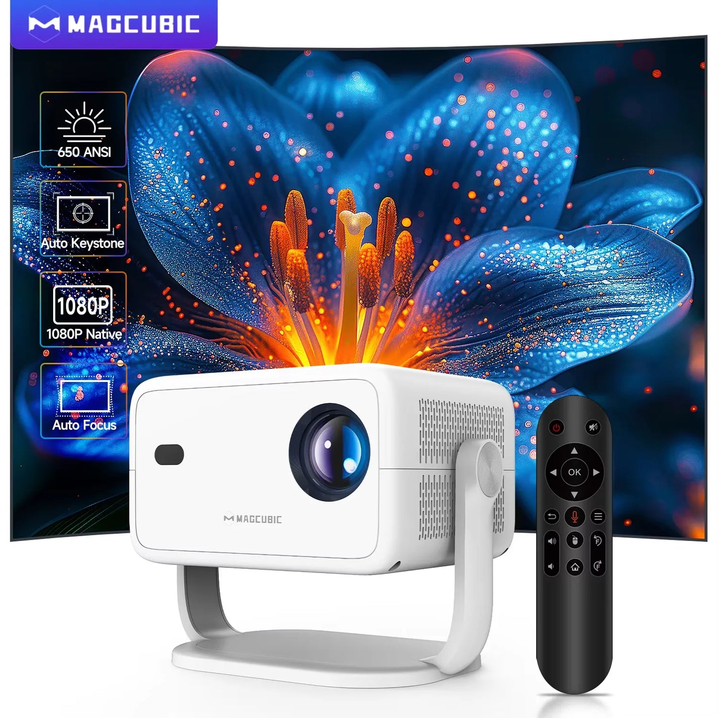 Magcubic 650ANSI L018 1080P Auto Focus Android Projector