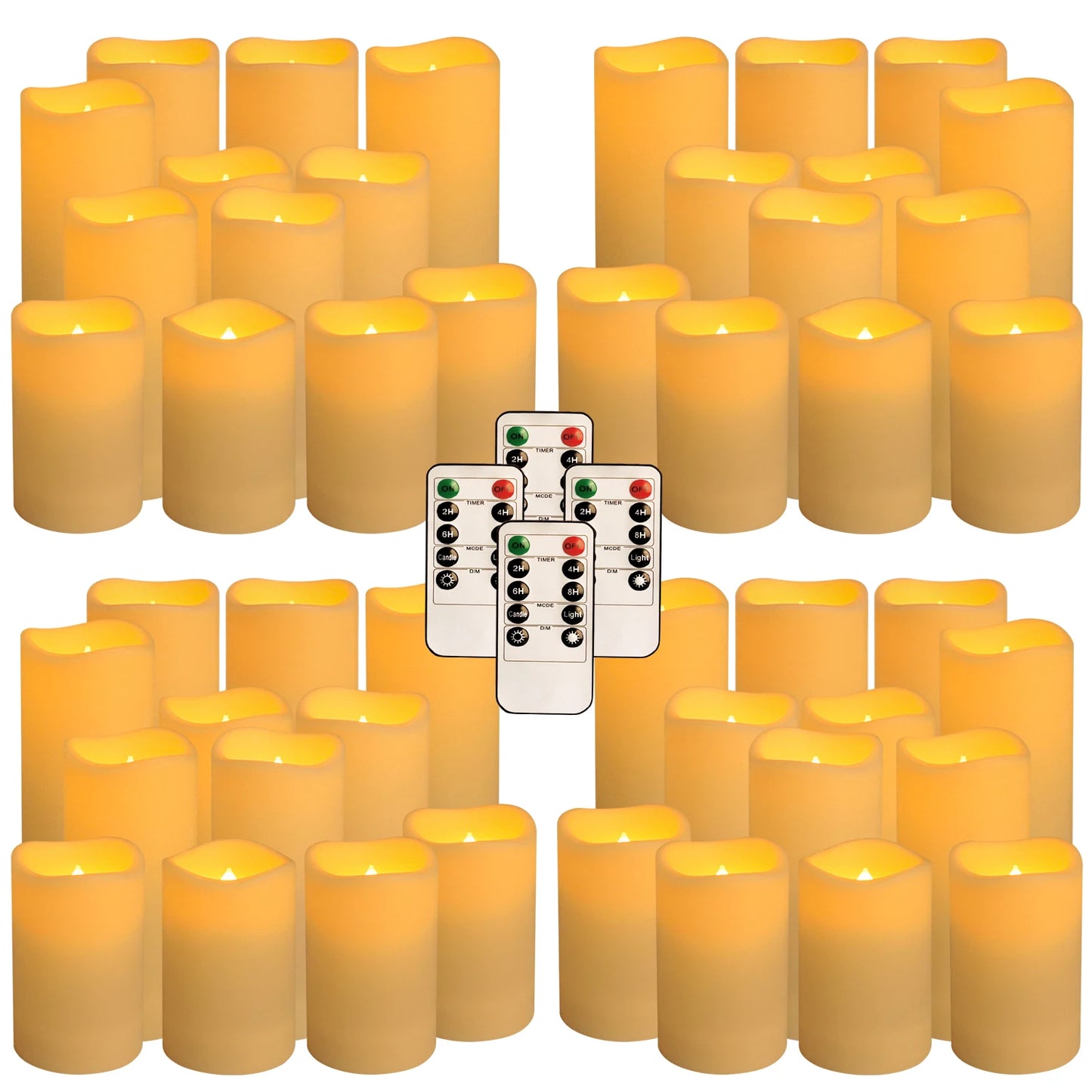 Waterproof Indoor Flameless LED Candle Lights Set