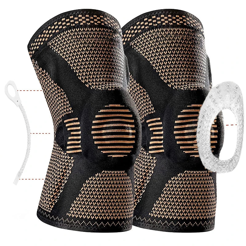 Orthopedic Knee Brace Support Copper Nylon Patella Protector