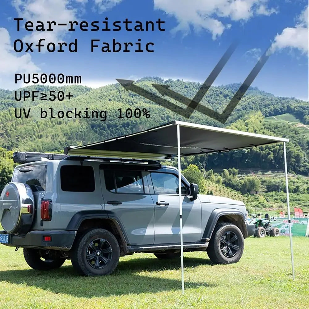 Vehicle Roof Side Awning Sun Shade UV50 Retractable Tent