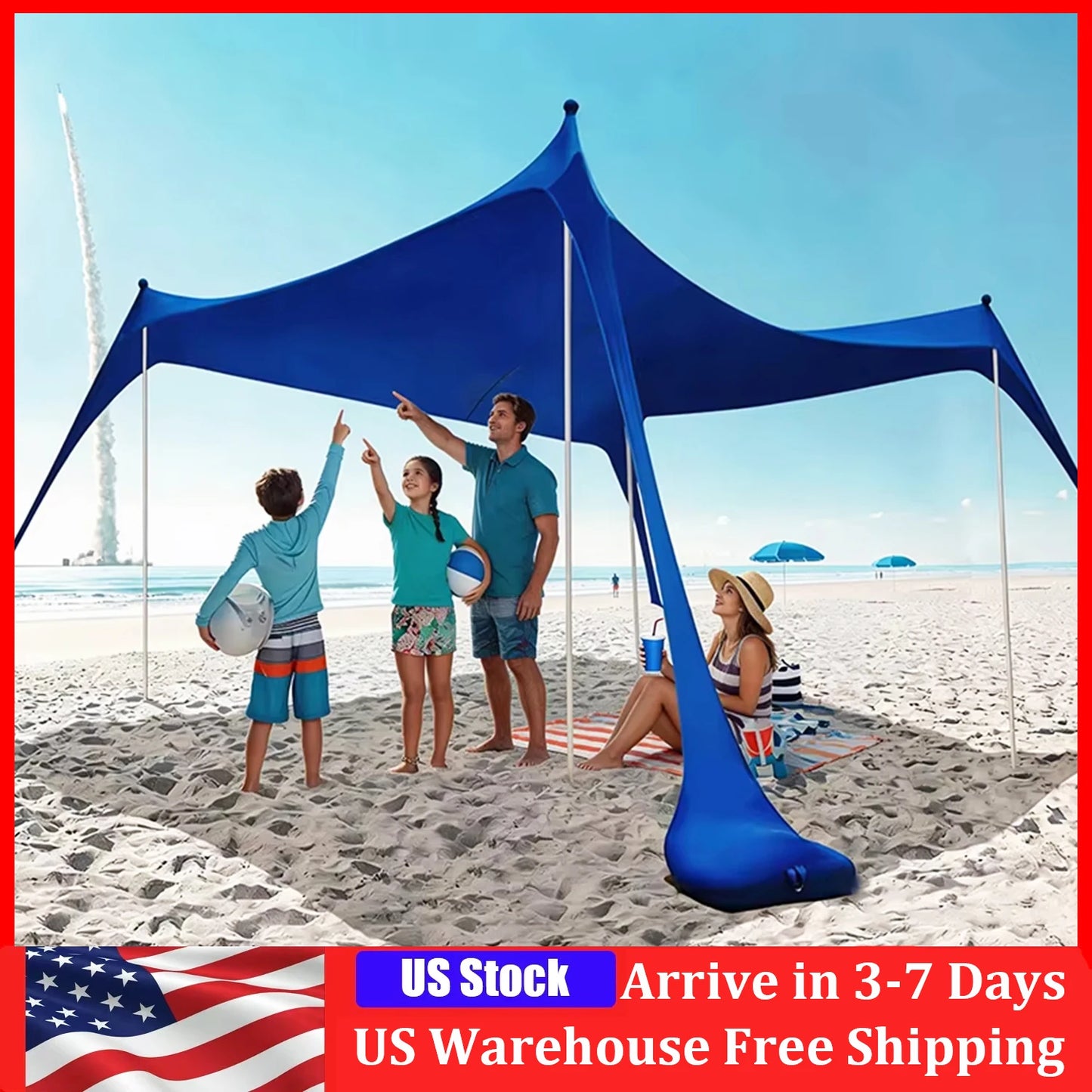 Portable Family Canopy Tent for Outdoor Camping and Beach