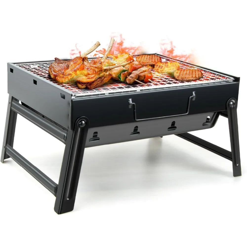 XIUWO Portable Folding Charcoal Grill Smoker Outdoor Camping