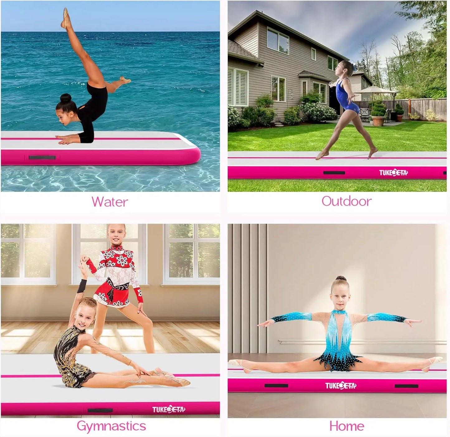 YTYIN Gymnastics Mat For Home Use With Electric Pump