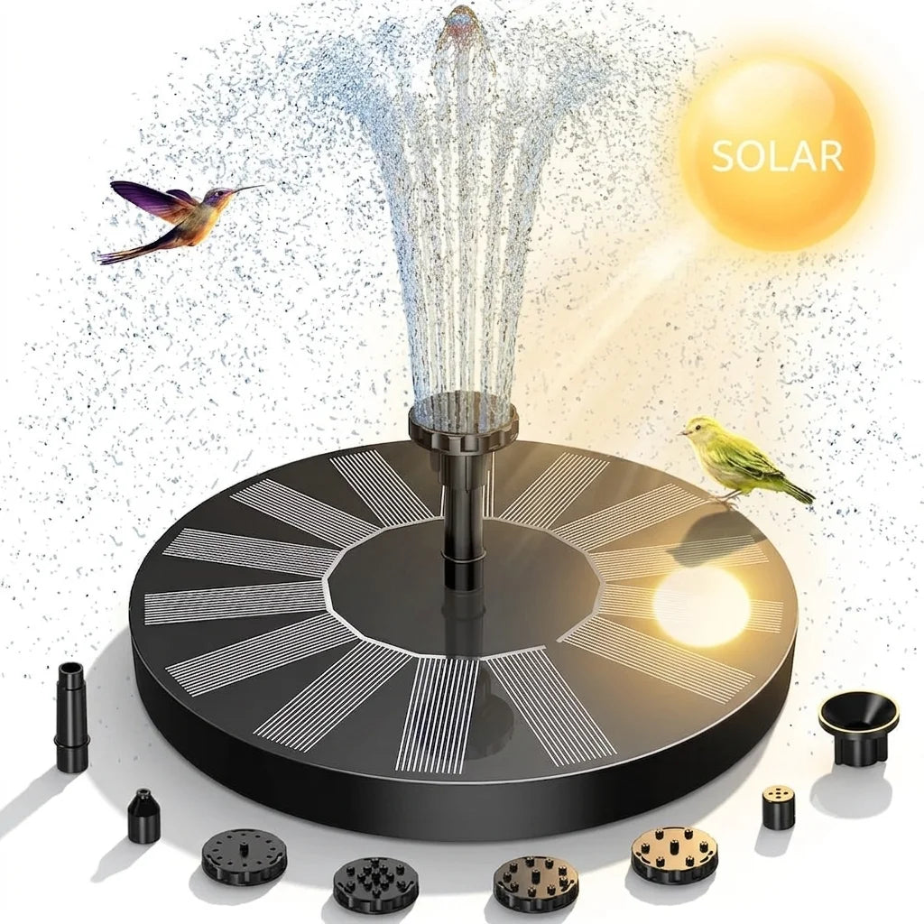 Floating Solar Water Fountain With Six Nozzles