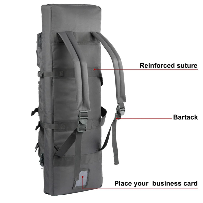 LQARMY Tactical Double Rifle Case With MOLLE Bag
