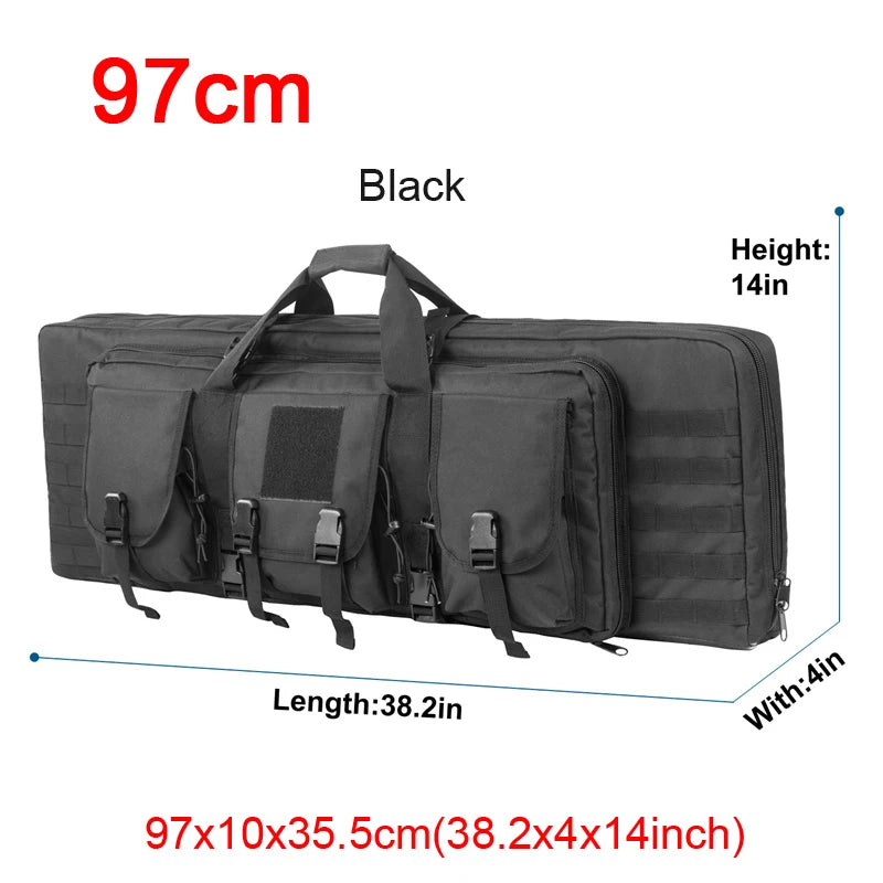 LQARMY Tactical Double Rifle Case With MOLLE Bag
