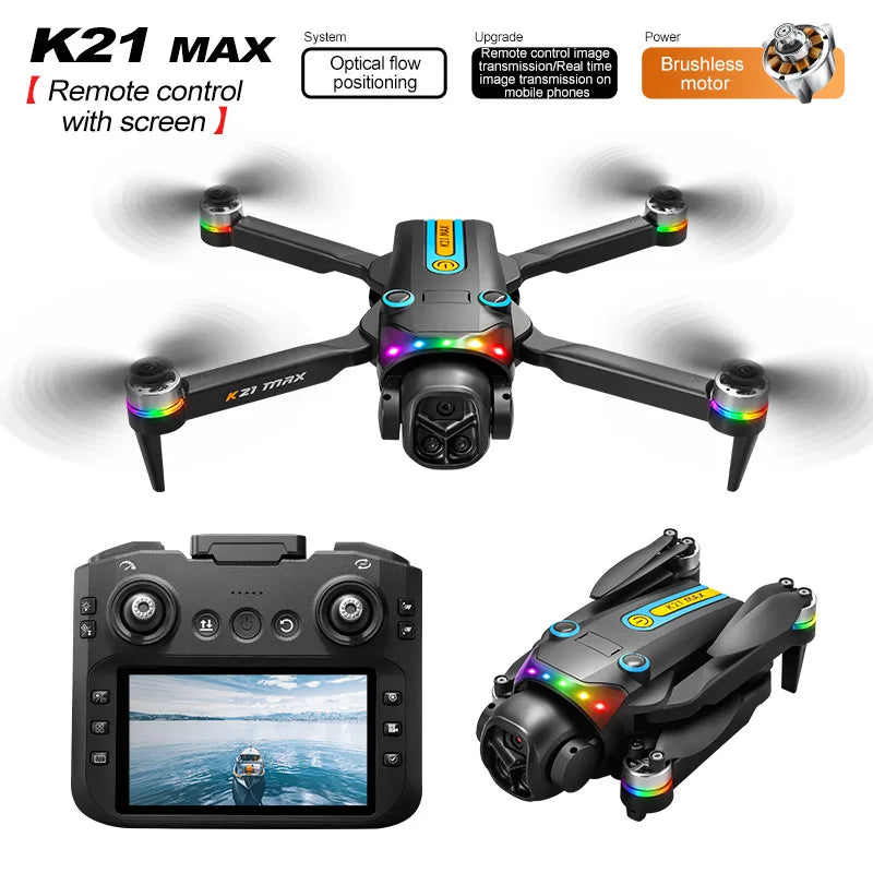 ZNYLRYON Foldable Brushless Drone With Screen Remote