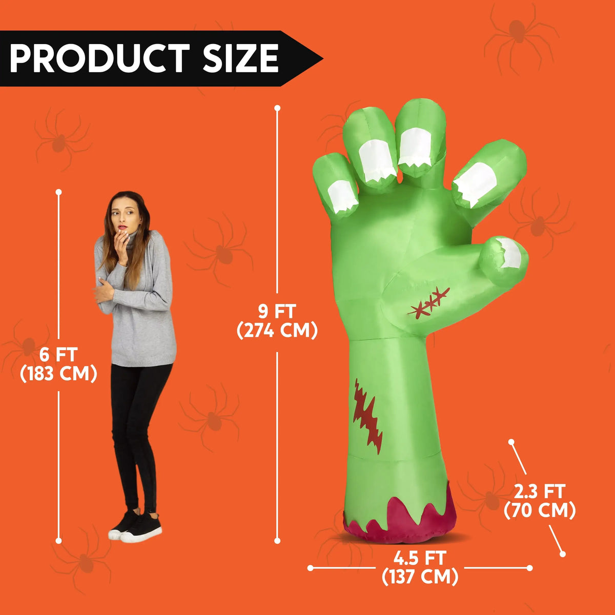 Joyfy Giant Zombie Arm Halloween Outdoor Inflatable