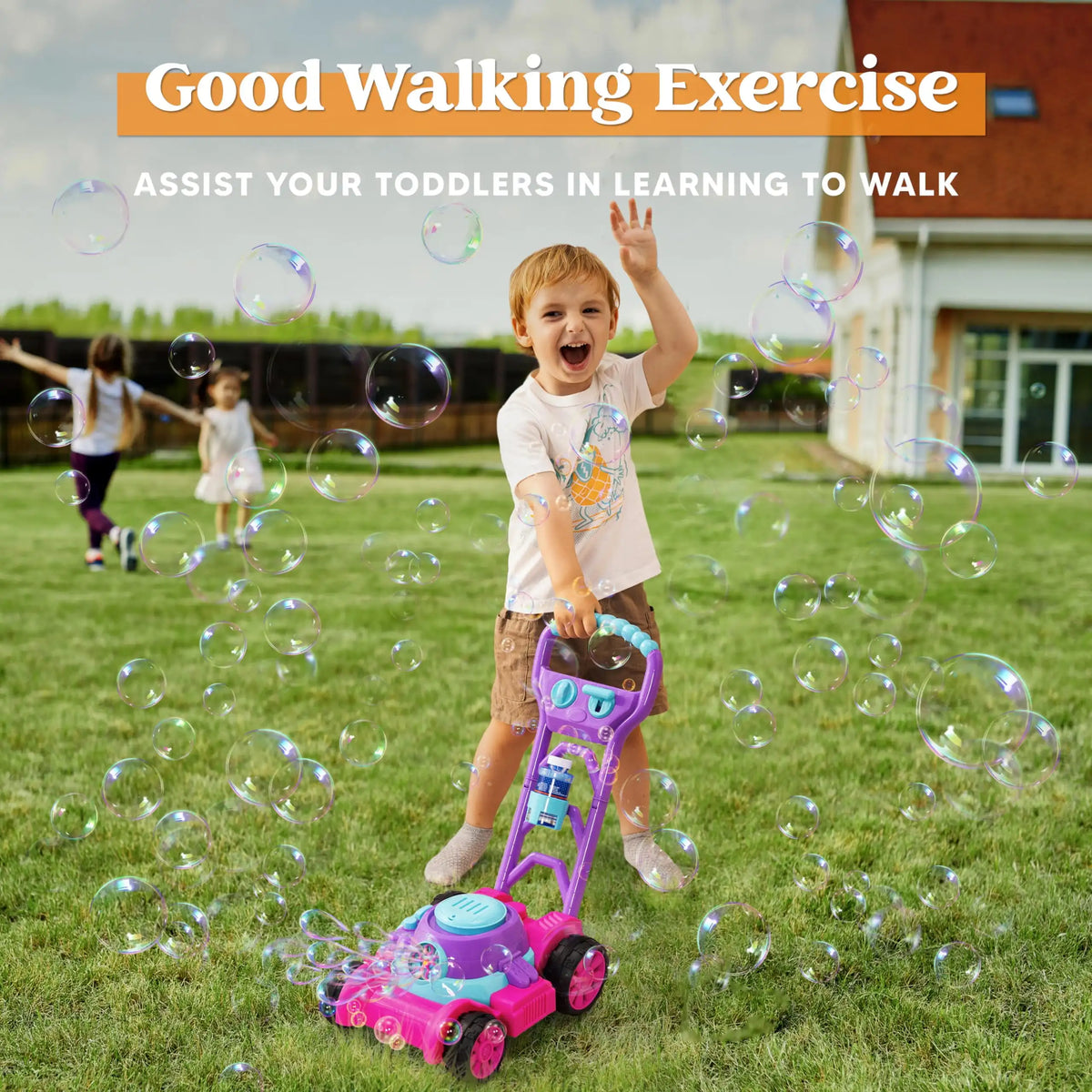 Joyfy Bubble Lawn Mower Machine For Kids