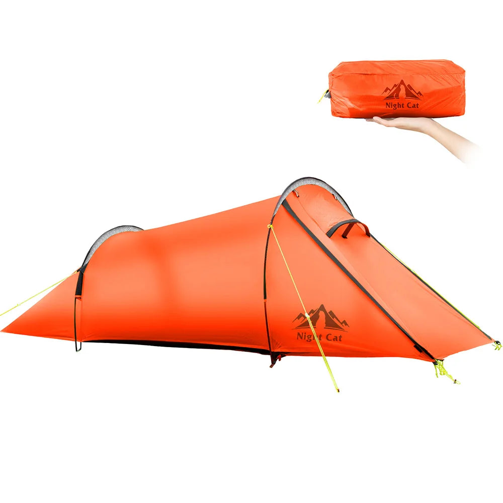 Night Cat Ultralight Backpacking Tunnel Tent Waterproof