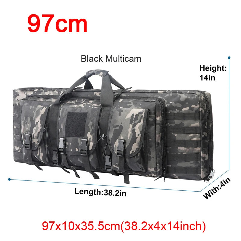 LQARMY Tactical Double Rifle Case With MOLLE Bag