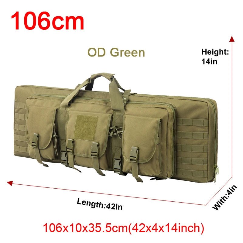 LQARMY Tactical Double Rifle Case With MOLLE Bag