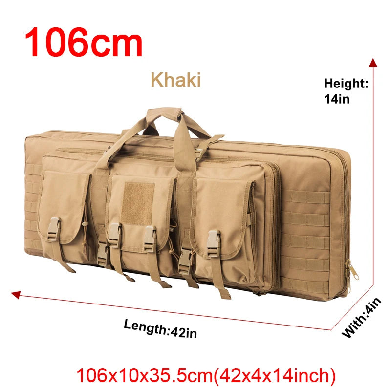 LQARMY Tactical Double Rifle Case With MOLLE Bag