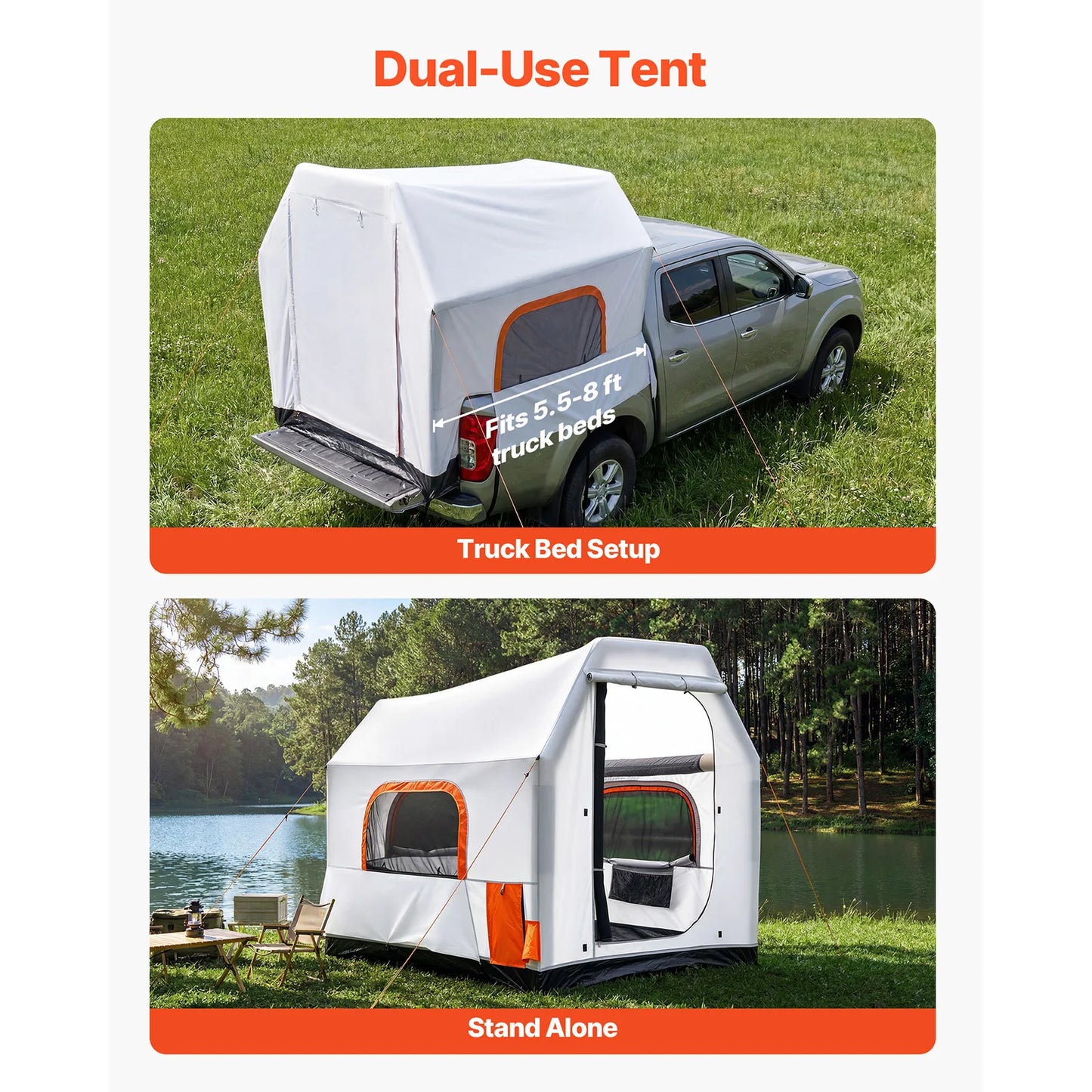 SucceBuy Inflatable Pickup Truck Bed Tent 3-Season