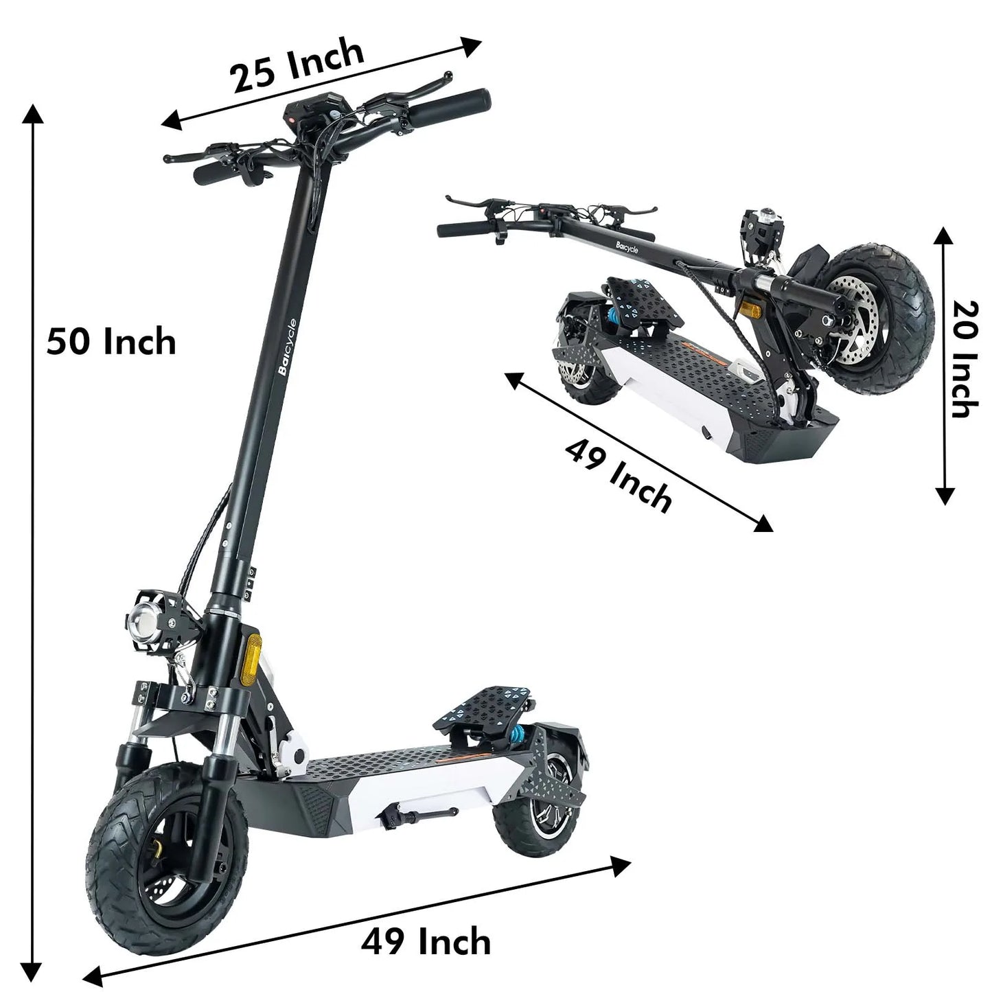 BIkydom Electric Scooter 1600W 28 MPH Dual Brakes Foldable