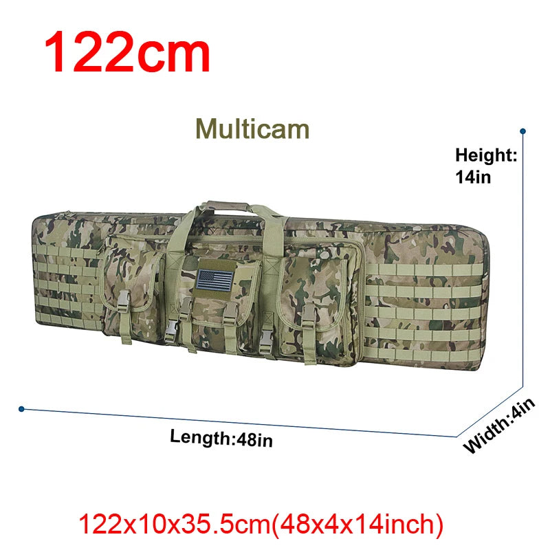 LQARMY Tactical Double Rifle Case With MOLLE Bag