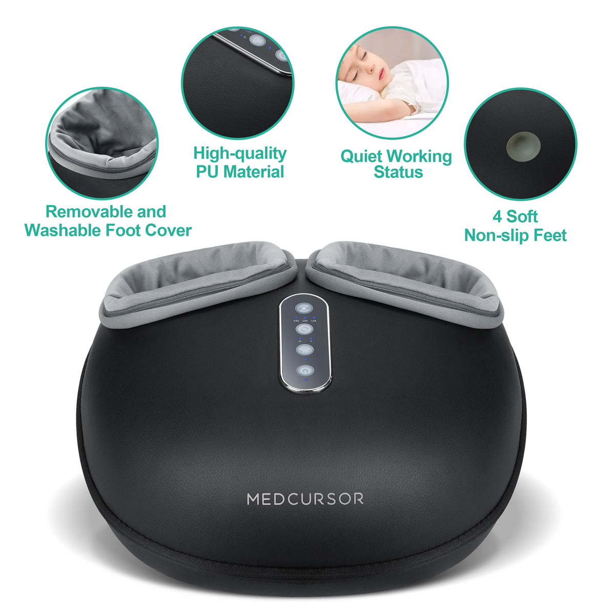 Medcursor Heated Shiatsu Foot Massager For Pain Relief