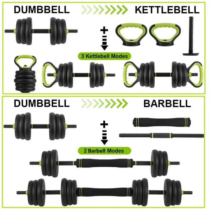 TWISTER.CK Adjustable Dumbbells 4 In 1 Home Gym Set