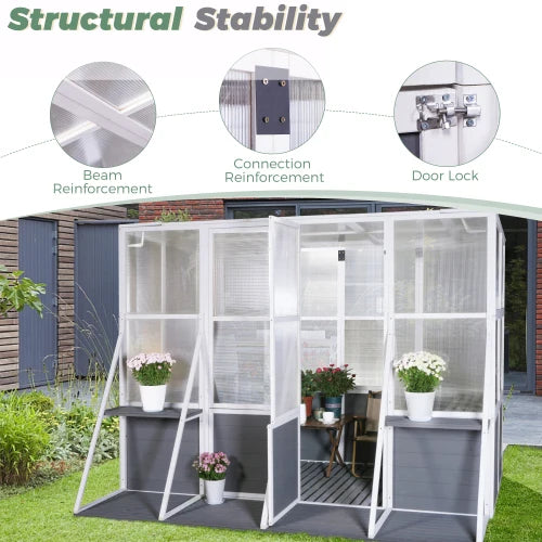Wooden Outdoor Greenhouse Sunroom Storage Shed Garden Room