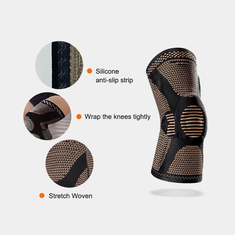 Orthopedic Knee Brace Support Copper Nylon Patella Protector