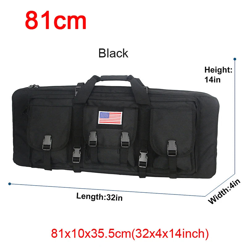LQARMY Tactical Double Rifle Case With MOLLE Bag