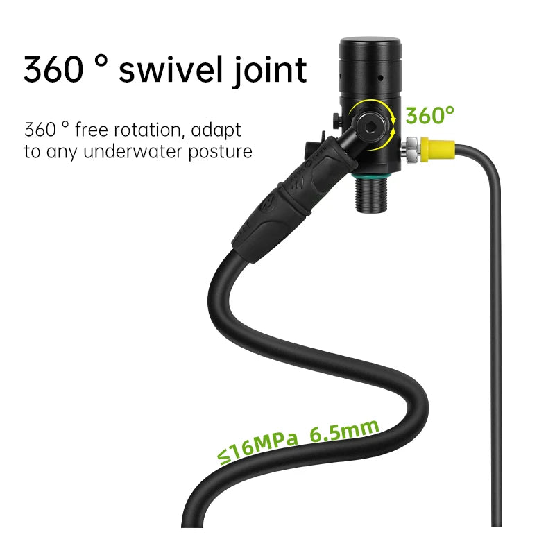 DIDEEP Mini Scuba Tank Set For 40 To 60 Minutes