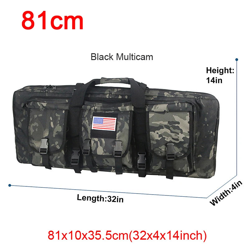 LQARMY Tactical Double Rifle Case With MOLLE Bag