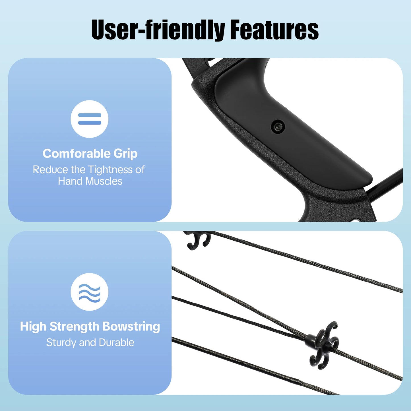 Compound Bow Set With Adjustable 30-55lb Draw And 12 Arrows