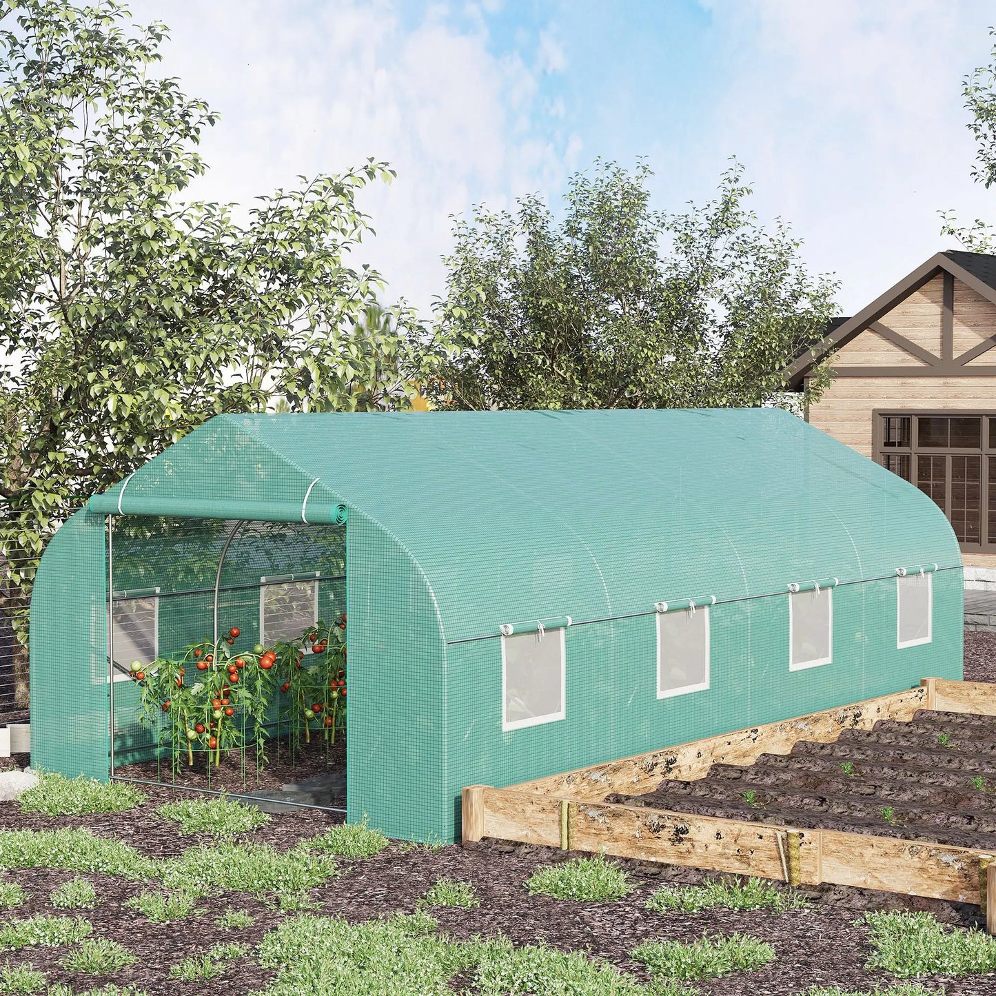 Outsunny Metal Frame Garden Greenhouse
