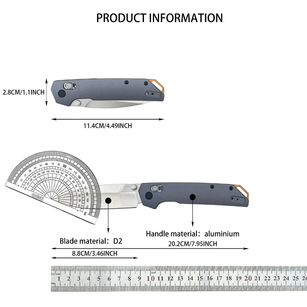 DIY 3.4 Inch Folding Knife Spear Point Blade