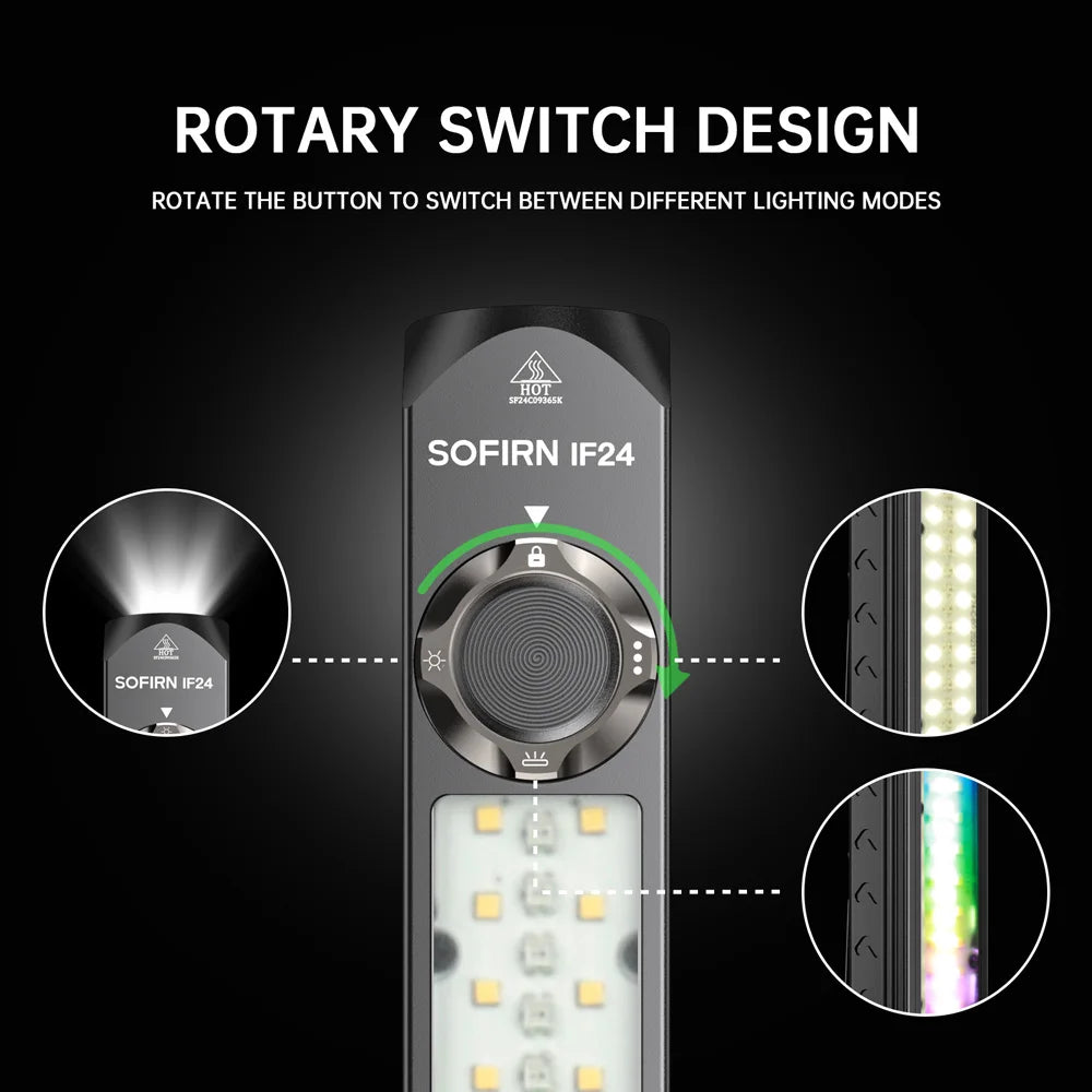 Sofirn IF24 RGB LED Flashlight With Magnetic Charging
